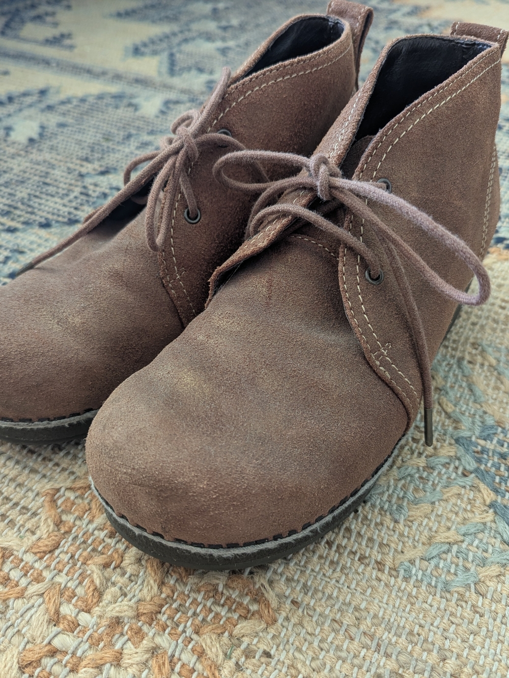 Women’s Brown Suede Lace-Up Ankle Boots